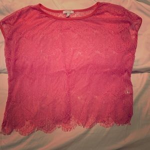 Pink see through shirt